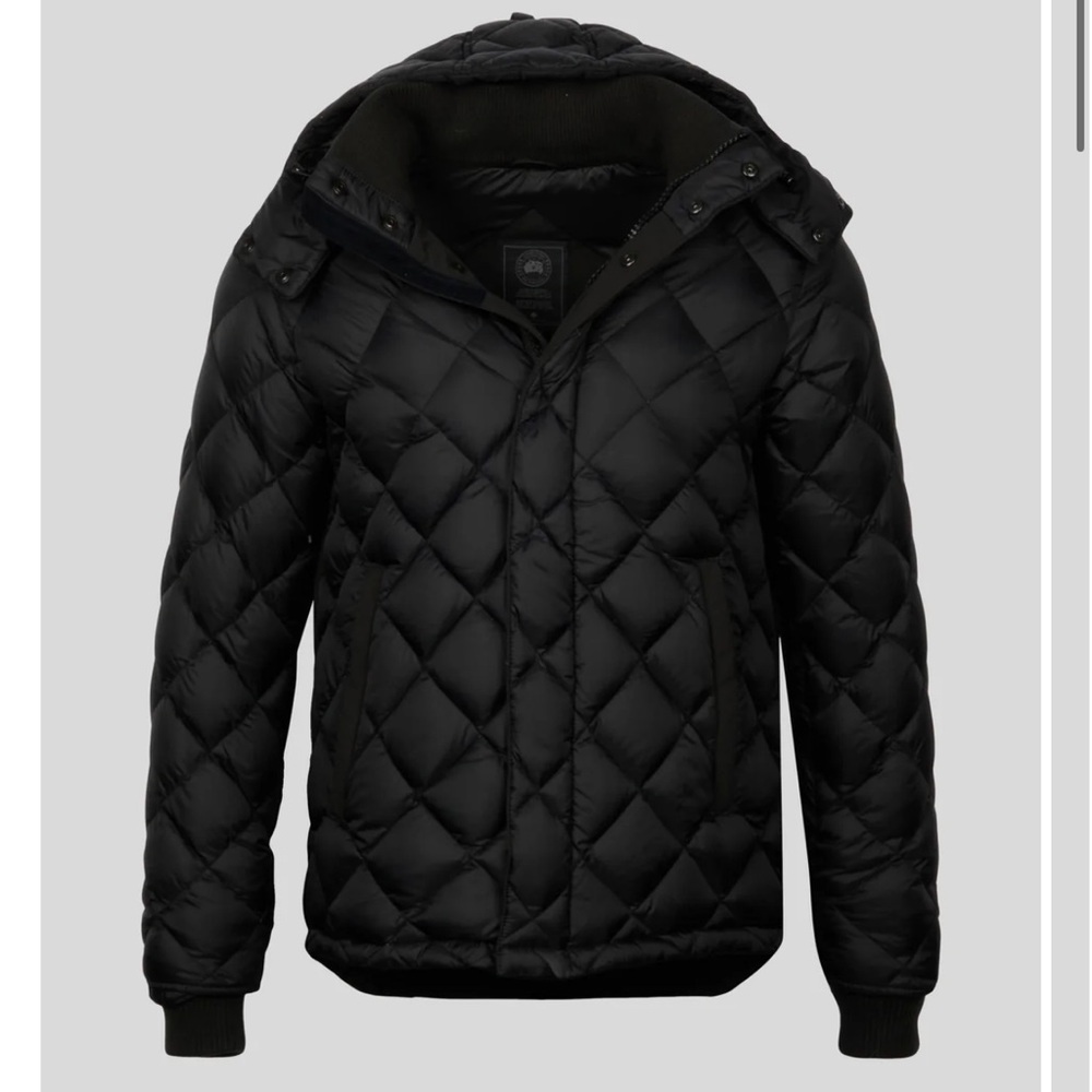 Black Quilted Hooded Jacket